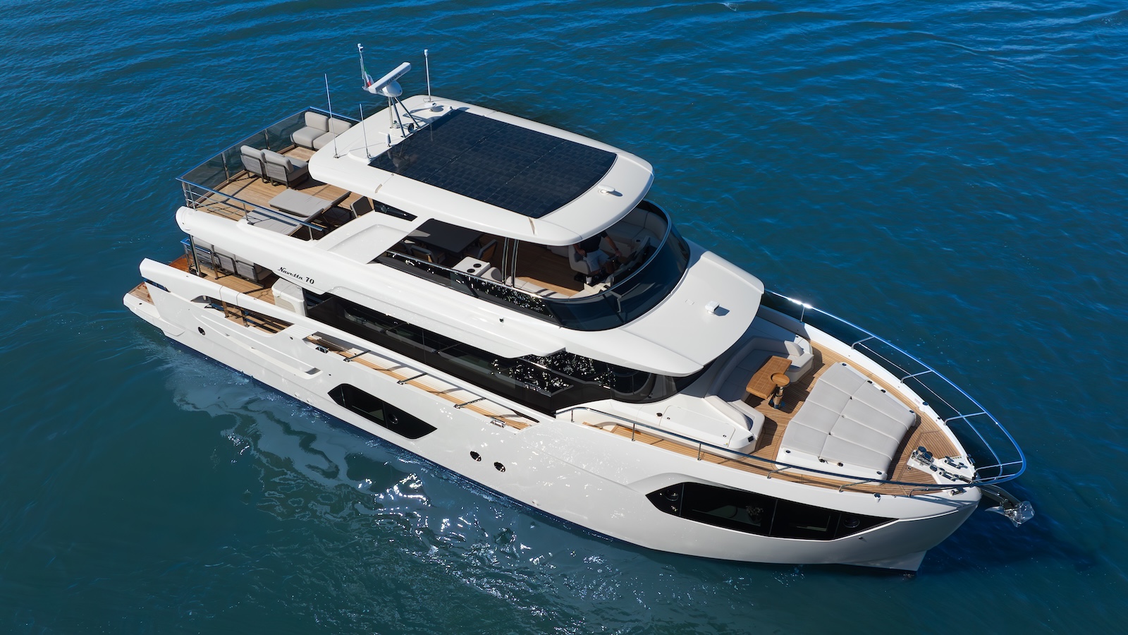 Navetta 70 Absolute Yachts drone view